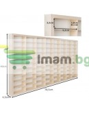 Дървен рафт за метални колички 80 бр.